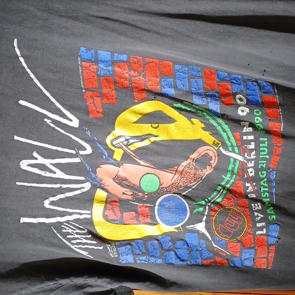 Vintage "The Wall Live in Berlin July 21, 1990" Pink Floyd Concert T- shirt WOW! - Picture 2 of 16